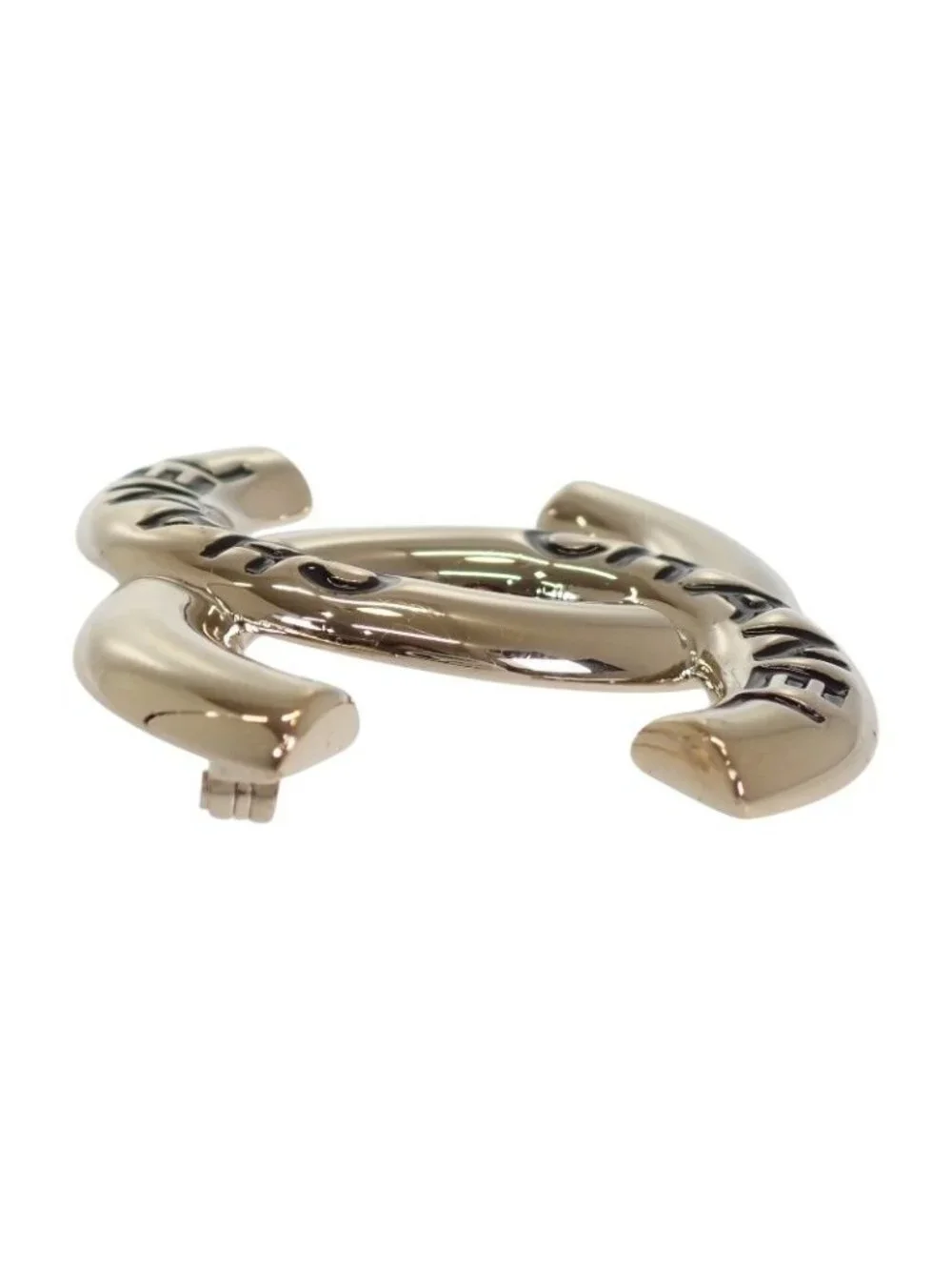 Chanel CC Logo Brooch CC Metal Gold Golden Simple Accessory